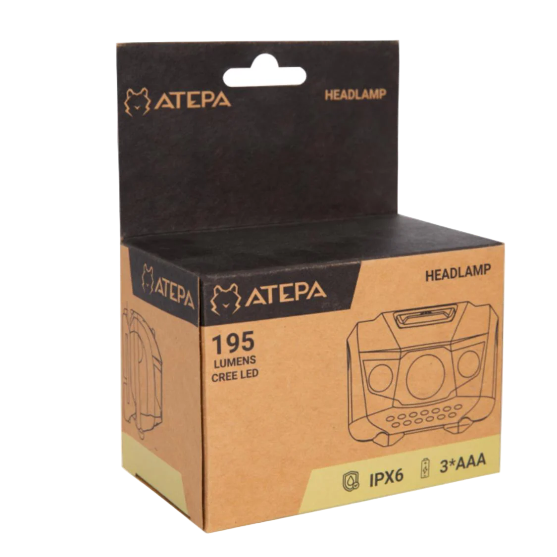 ATEPA Headlamp Waterproof 195 lumen - Image 6