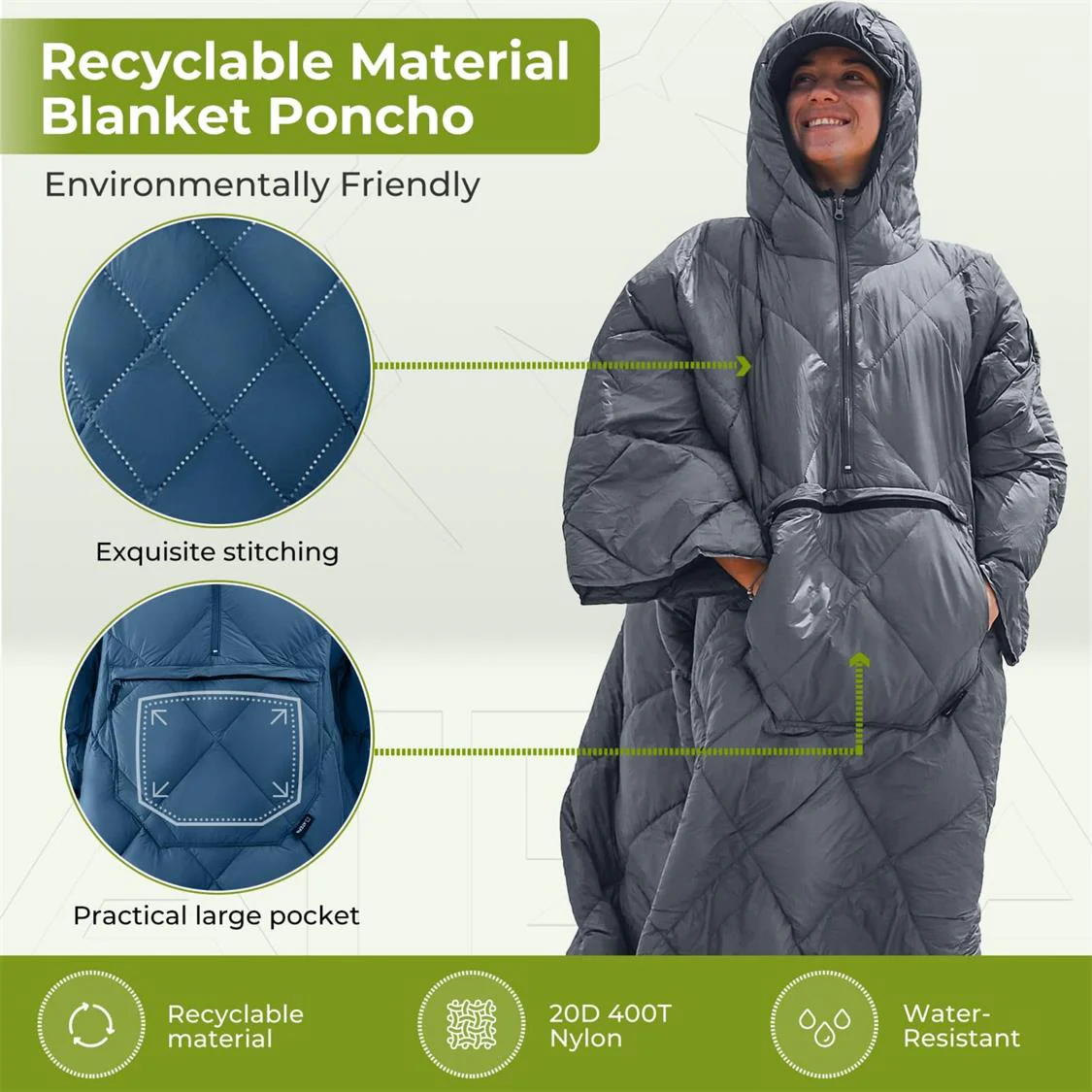 Atepa Murano Camping Poncho - Three Colours - Image 6