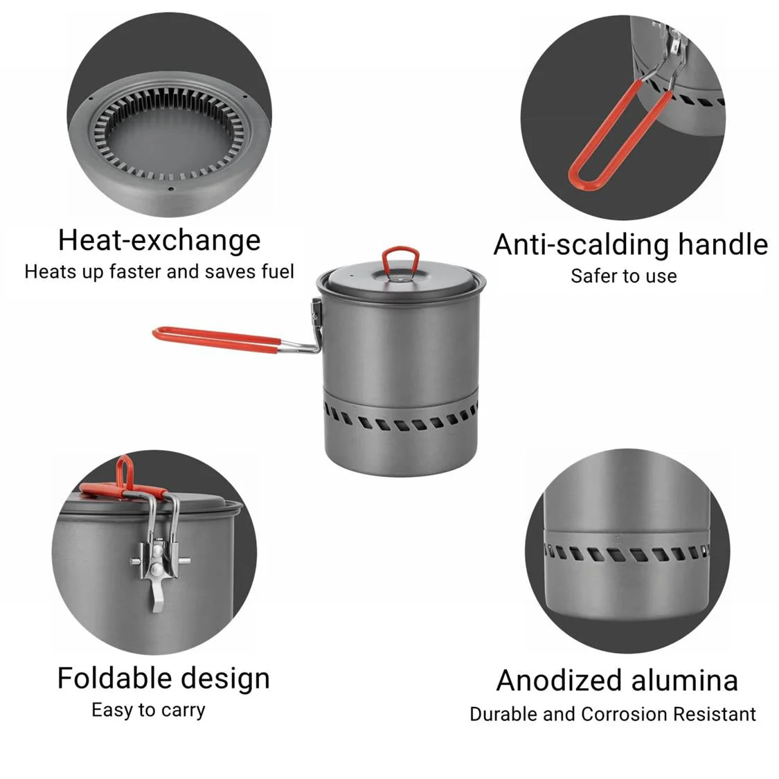 Bulin Camping Cooking Pot with Heat Exchanger - Image 3