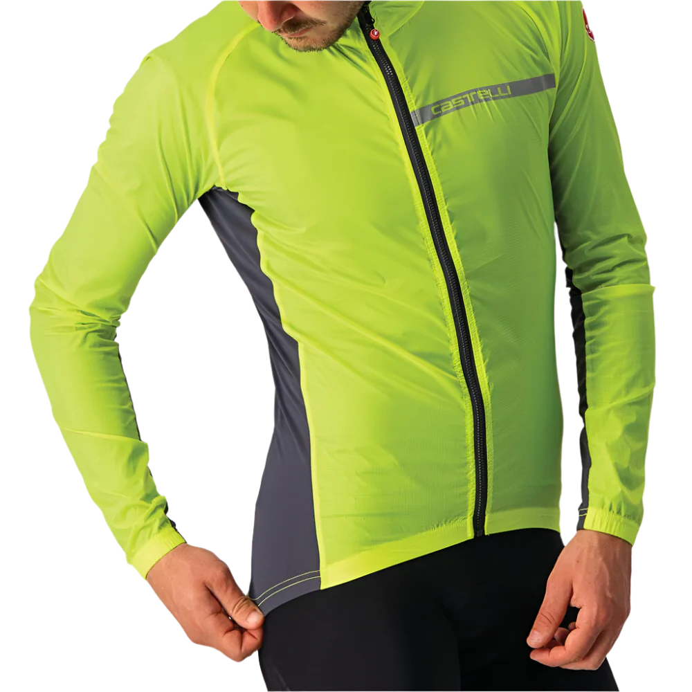 Castelli Squadra Jacket Elect Lime/Dark Gray - Image 3