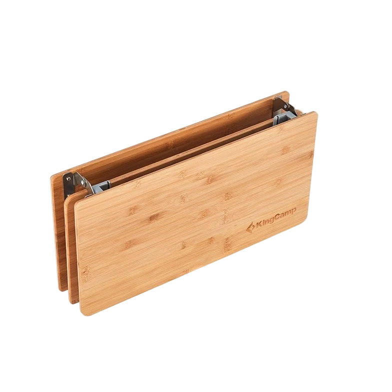 KingCamp Folding 3 section Bamboo table - 75 x 50cm - Image 4