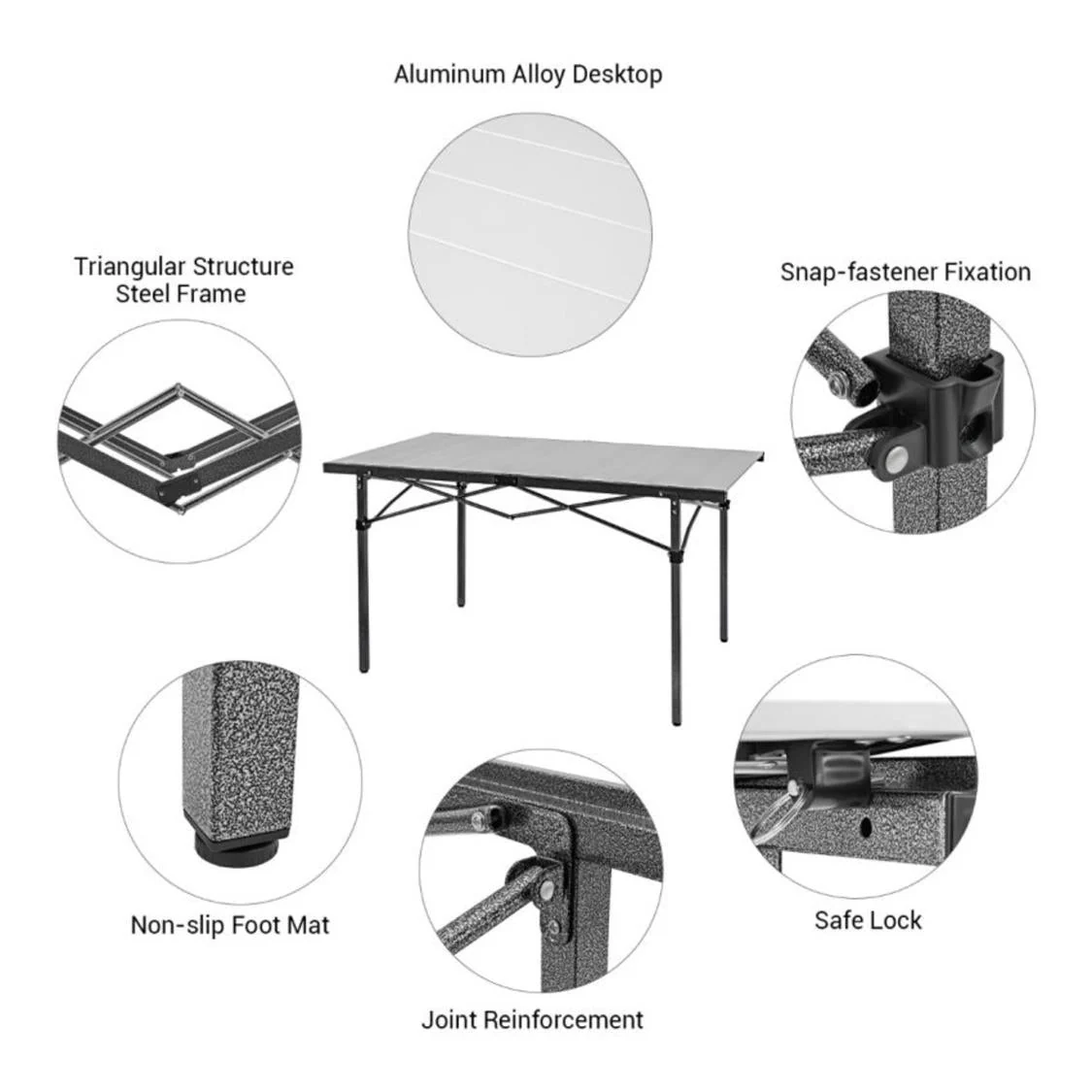 KingCamp Granite Aluminium Folding Table - Image 6