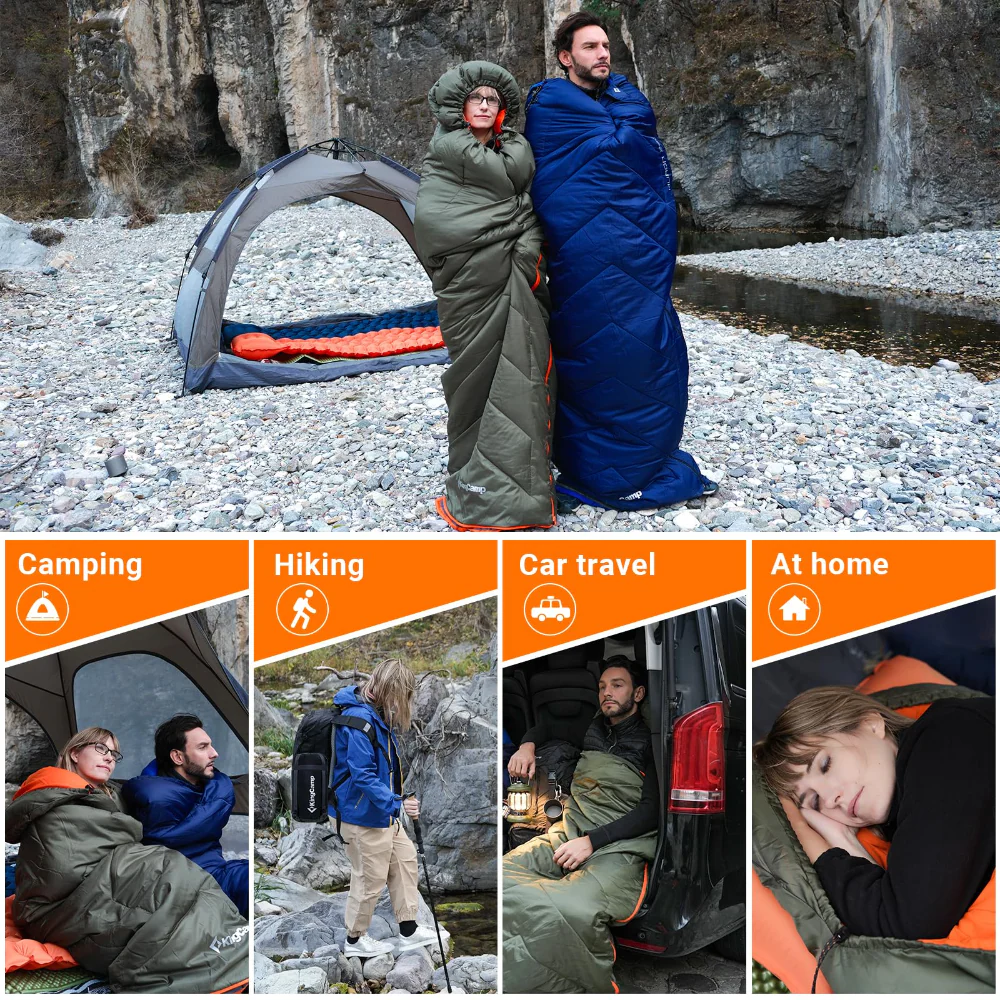 KingCamp HURON 250 Hooded Sleeping Bag - Image 6