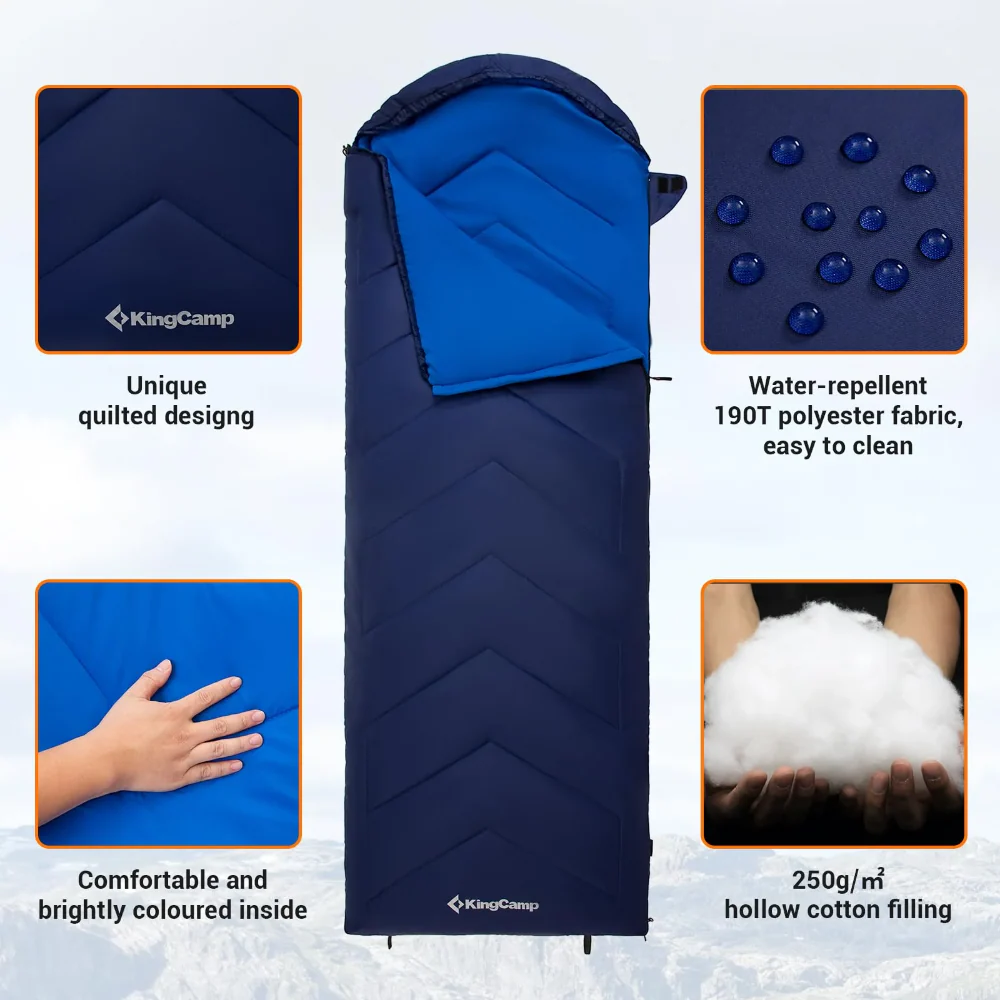 KingCamp HURON 250 Hooded Sleeping Bag - Image 8
