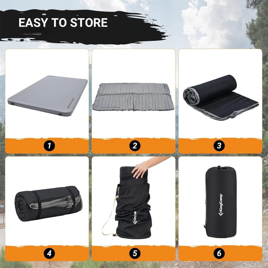 KingCamp Luxury 3D Double Self Inflating Mat - Image 5