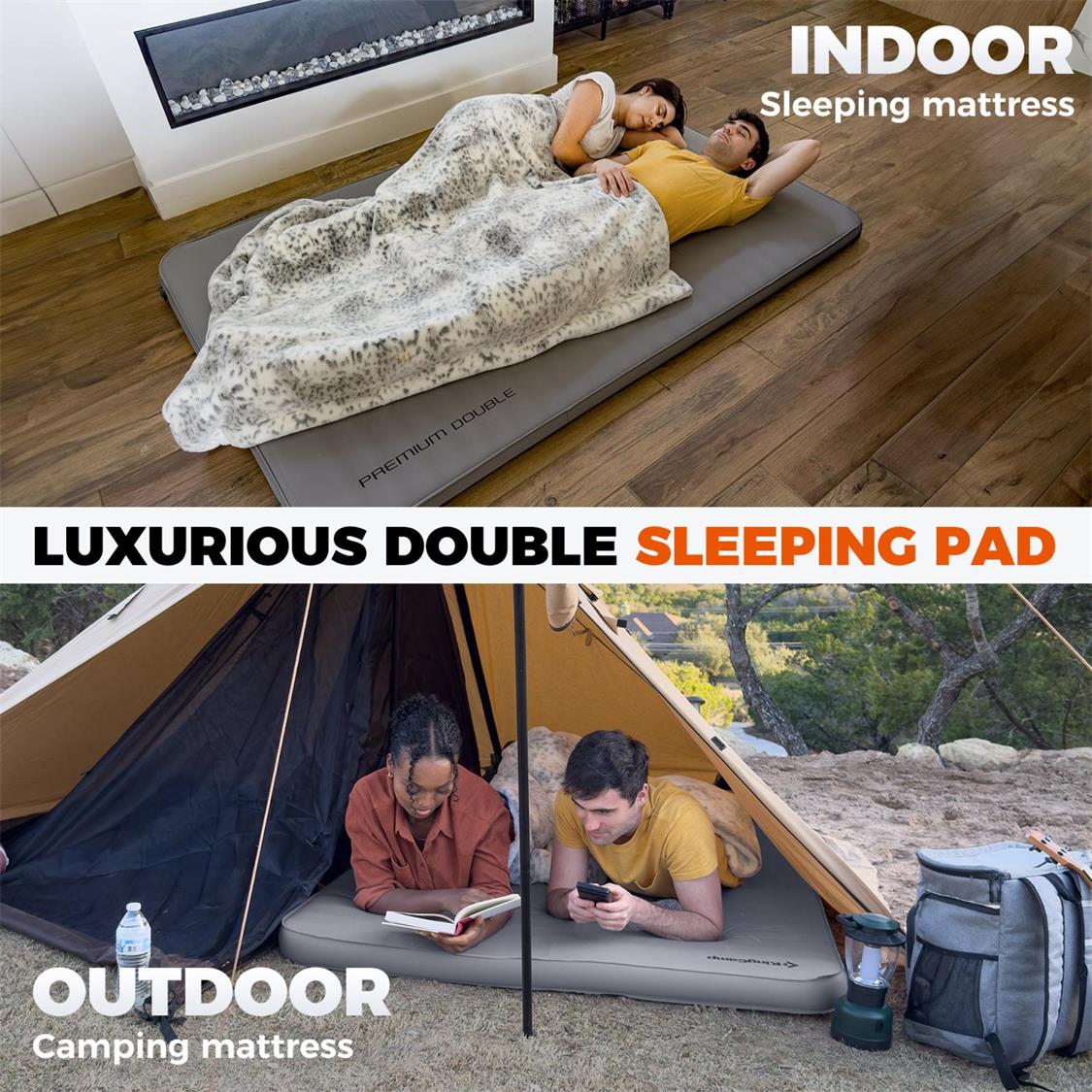 KingCamp Luxury 3D Double Self Inflating Mat - Image 8