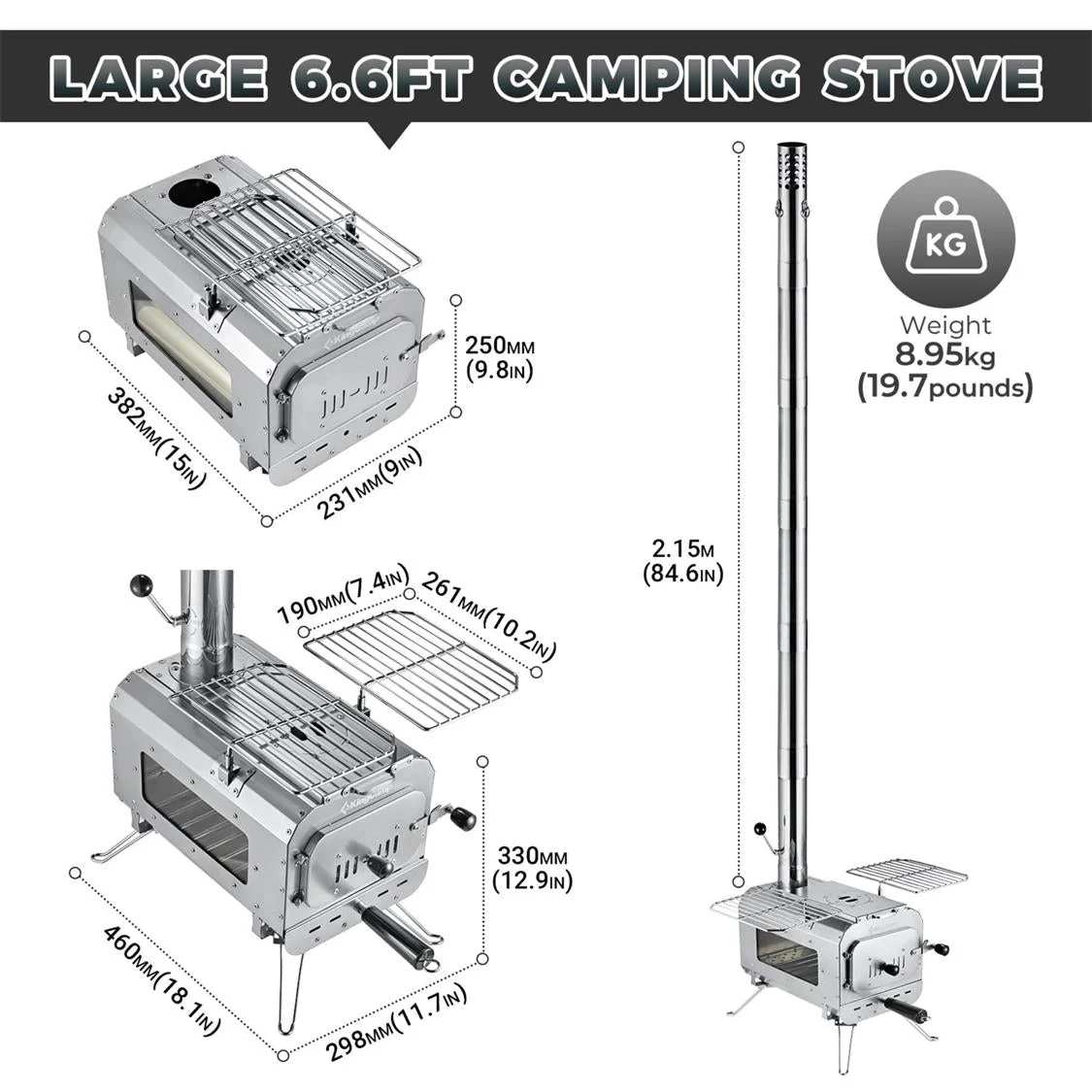 KingCamp Surefire Stove Stainless Steel - Image 10