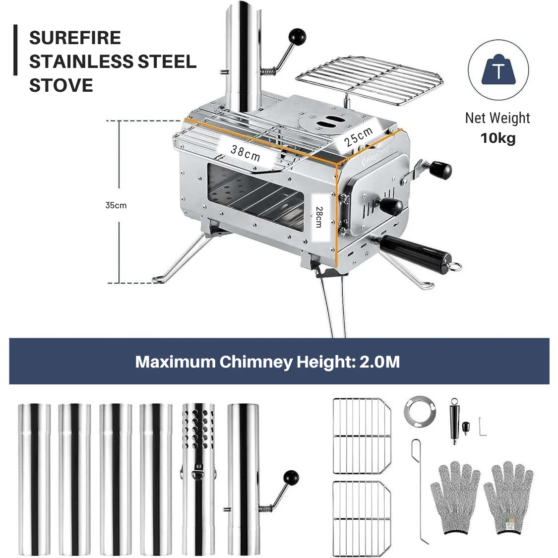 KingCamp Surefire Stove Stainless Steel - Image 14