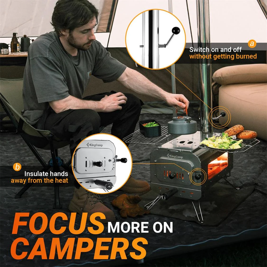 KingCamp Surefire Stove Stainless Steel - Image 3