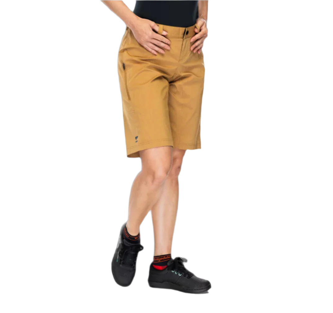 Mons Royale Women's Virage Bike Shorts 2.0 Logo Cumin - Image 3