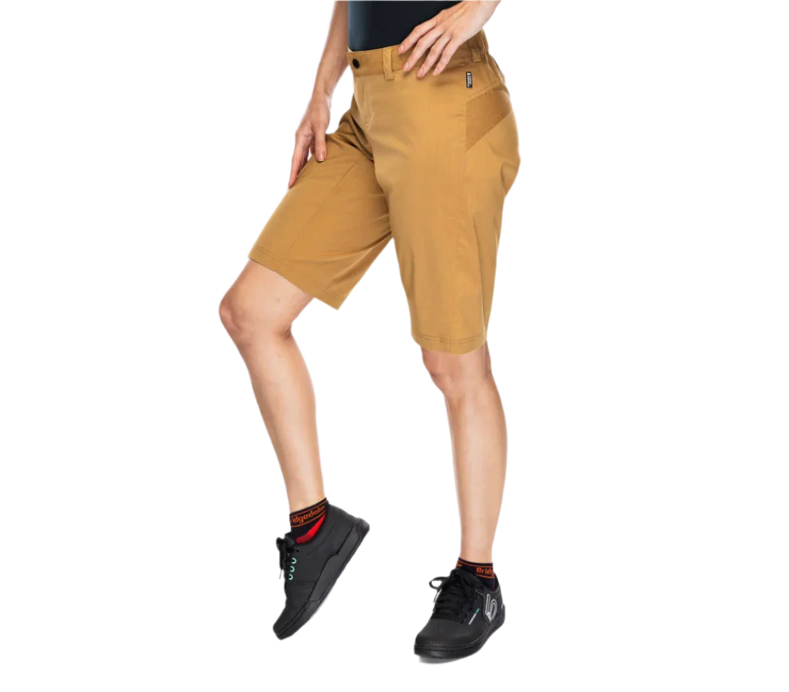 Mons Royale Women's Virage Bike Shorts 2.0 Logo Cumin - Image 4