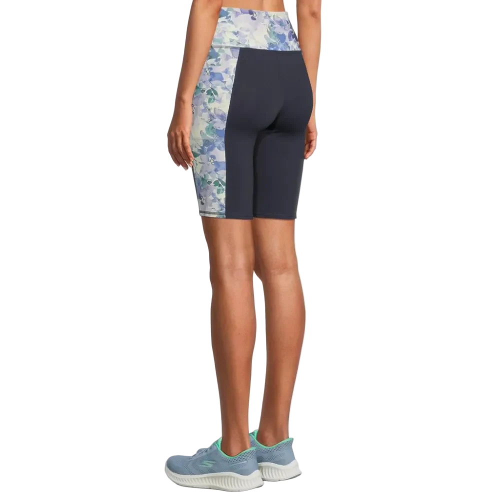 Skechers GOWALK SEASCAPE FLORAL 10"  BIKE SHORT Blue Seascape Floral - Image 3