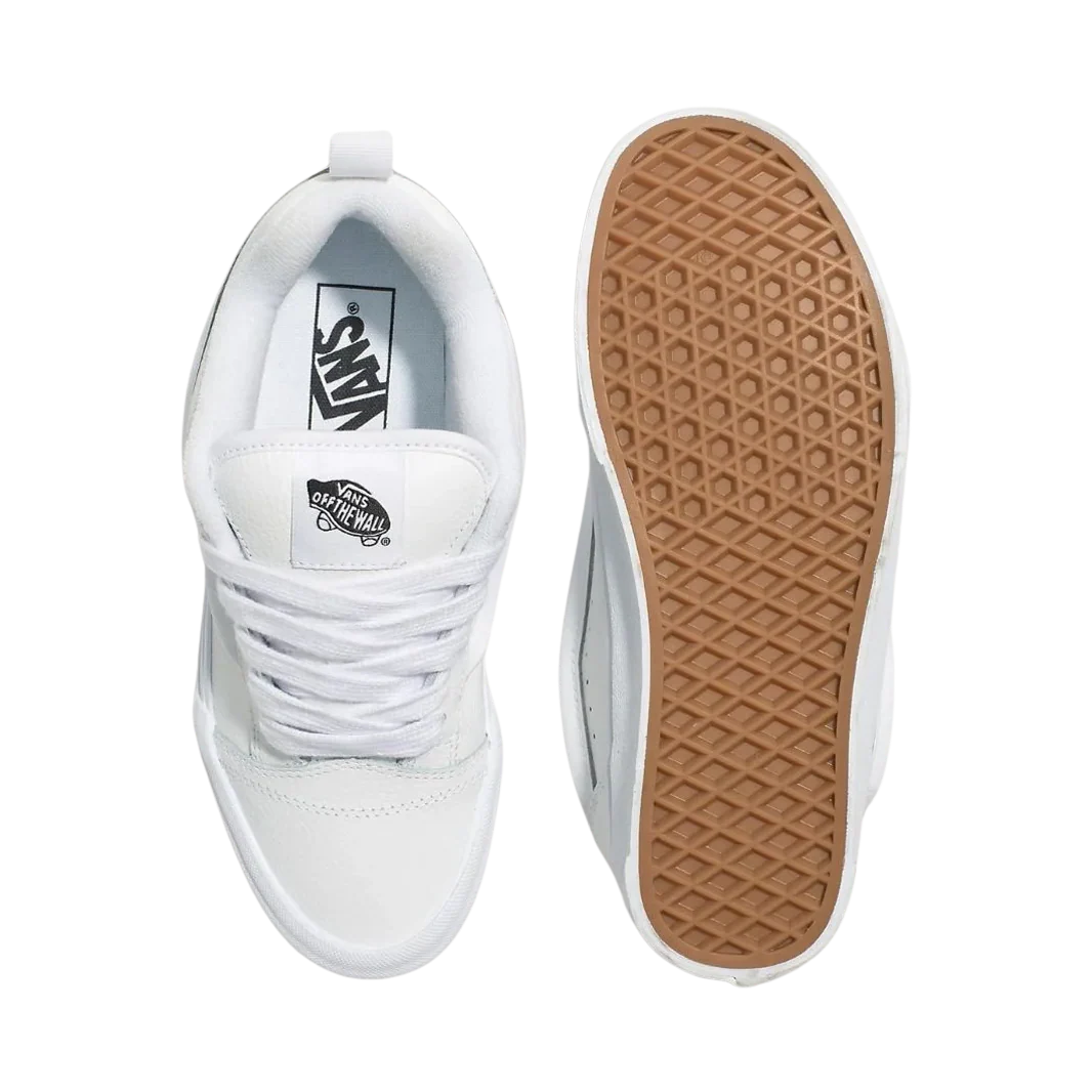 Vans Knu Skool Leather Men's Shoe True White - Image 4