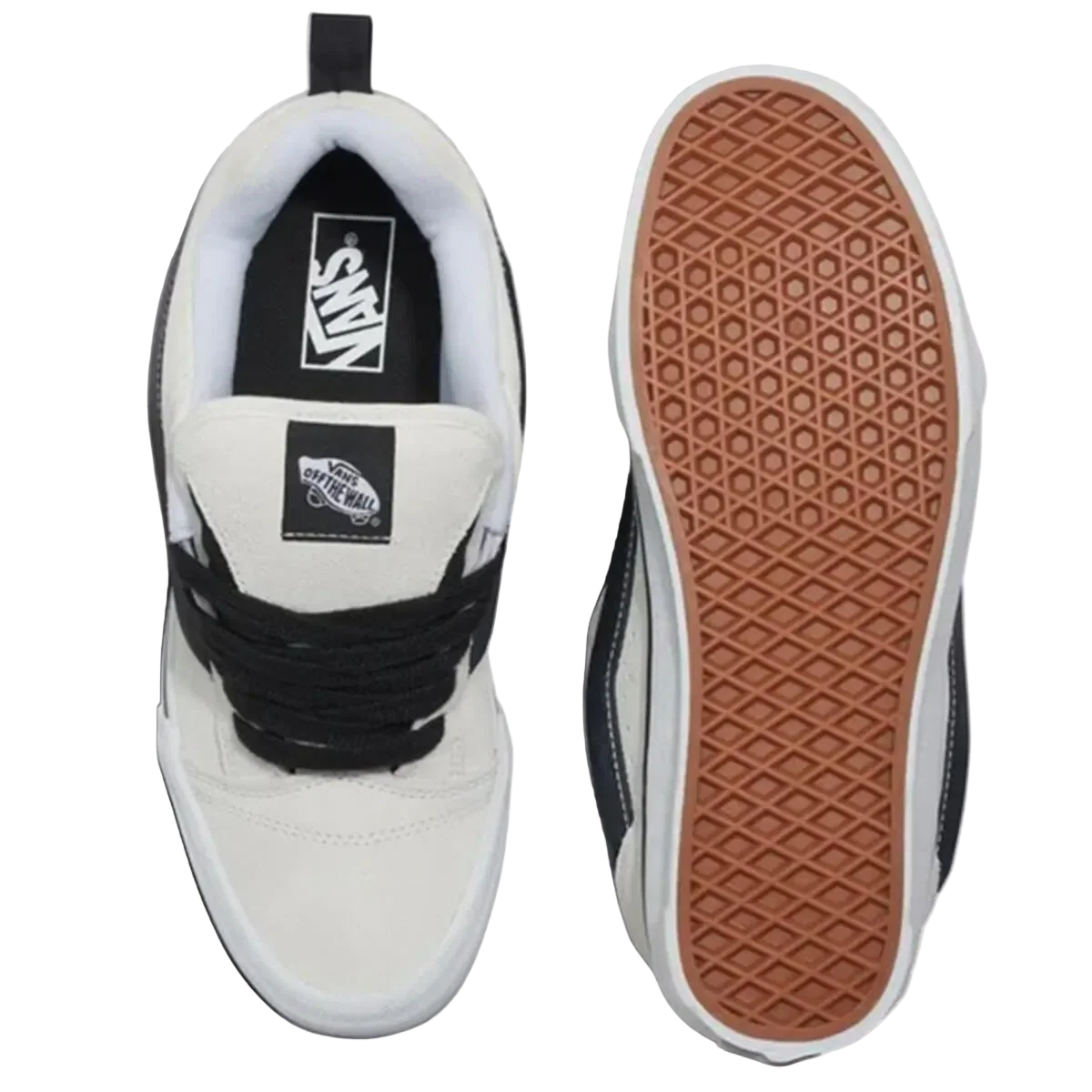 Vans Knu Skool Suede Men's Shoe White/Black - Image 5